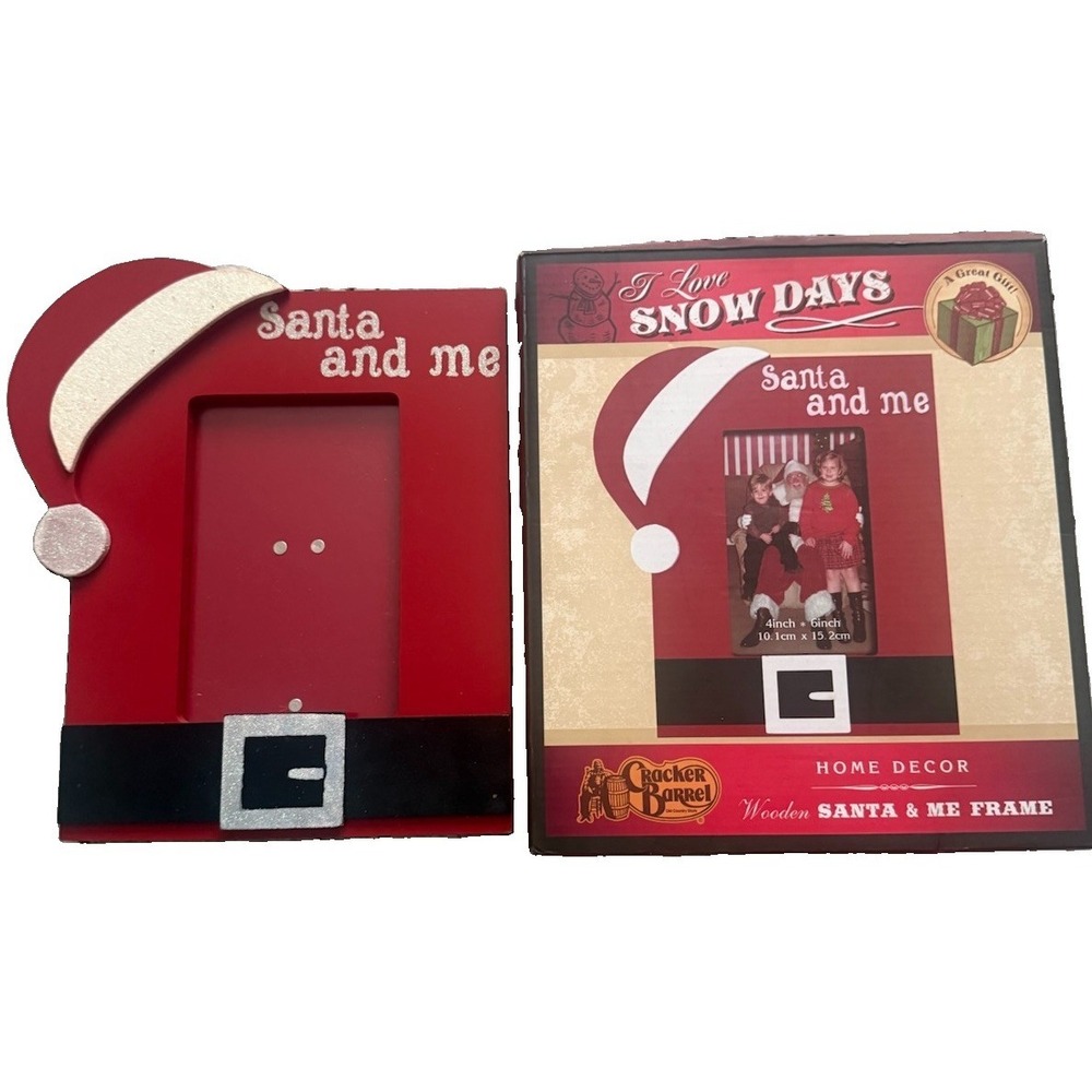 Cracker Barrel Santa and Me 4 x 6 Picture Frame- Wall Hanging- Box